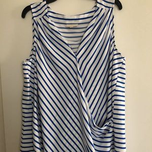 Modcloth Blue Striped Wrap Tank